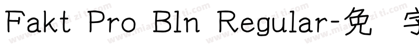 Fakt Pro Bln Regular字体转换